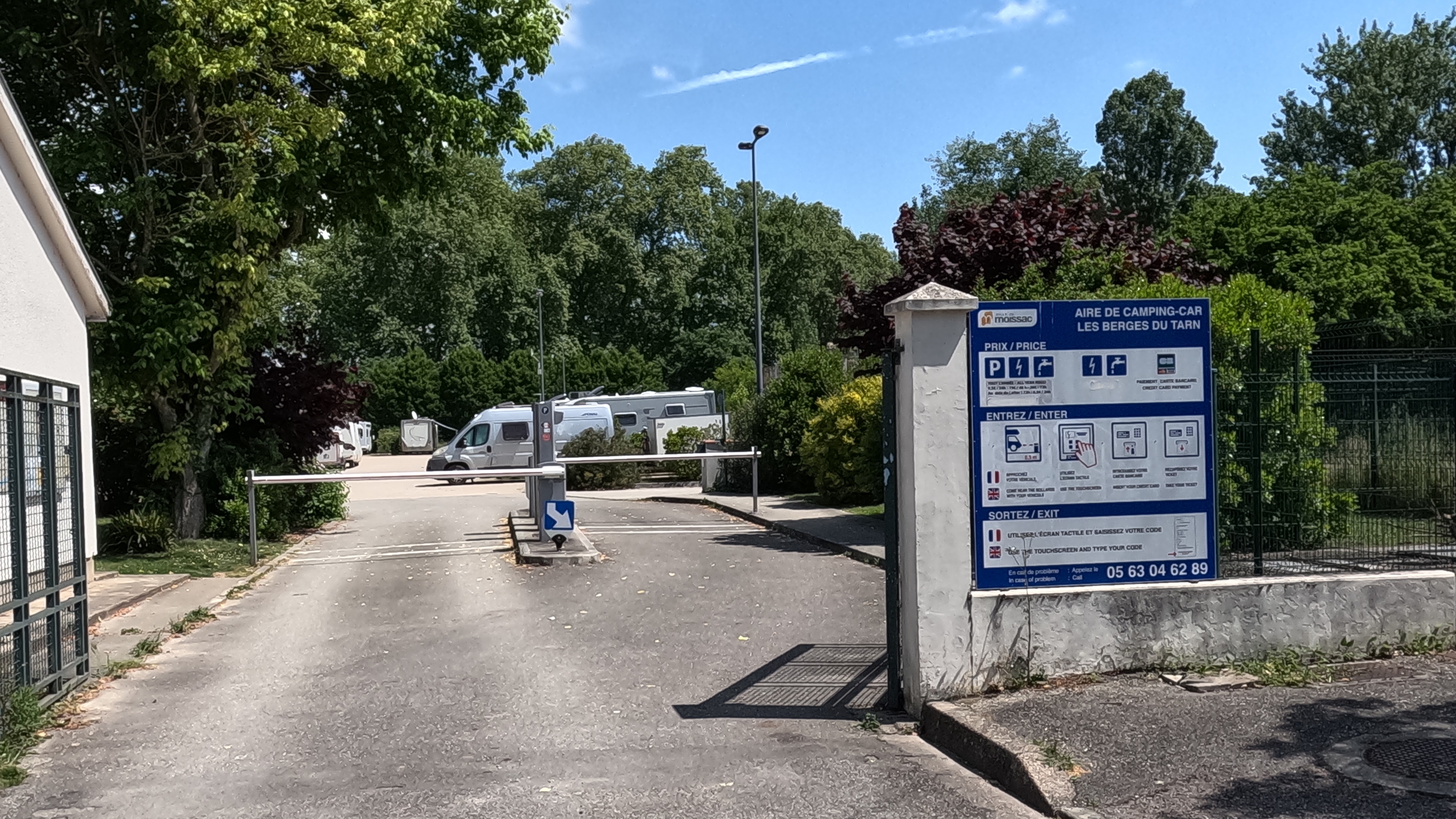 Moissac, Eingang Stellplatz